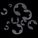 200pcs 304 stainless steel e-type circlip opening ring 1.5mm-10mm boxe@