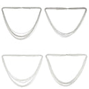 10m Jewelry Making Chain Lot Metal Chains for Craft Findings White K 2x3 mm