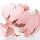 50pcs Butterfly Decoration Boite a Dragees Wedding Decoration Baptism Birth S9M6