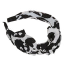 Lady Sweet Bowknot Ribbon Hair Accessory Headband--Black & White