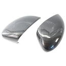 1 Pair Carbon Fiber Gloss Black Rear View Mirror Cover Fit For Ford Fiesta