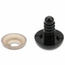 100 x black teddy eye safety eye plastic eye with washer 5-40mm - 20mm