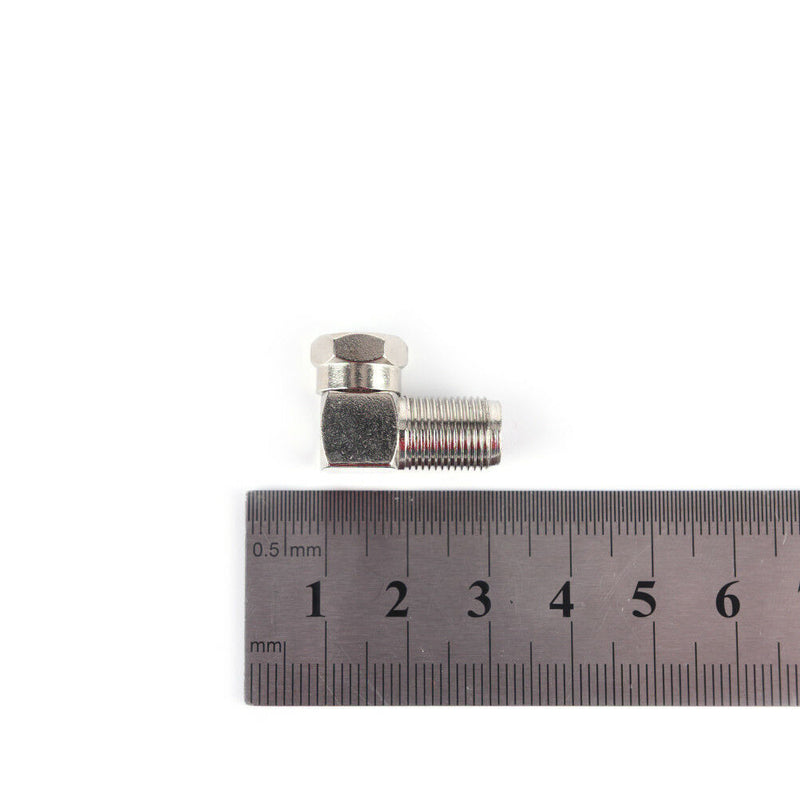 5X Right Angle 90 Degree Coaxial Connector F Male To F Female Adapter RG6 RG5 LJ