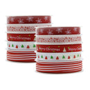 10x 5m Grosgrain Snowflake Ribbons Decor Trims Gift Box Wrapping Hair Bow