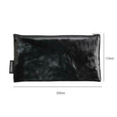 Multifunctional PU Leather Cosmetic Bag Makeup Brush Storage Bags (Black) A