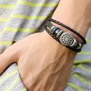 Top Fashion PU Retro Infinity Charm Wrap Men Women Bracelet Jewelry Punk Sty FT