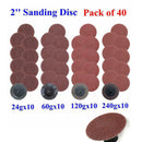 Roll Lock Sanding Disc 40/80/120/240 Grit Abrasive Tool With 40pcs 2 Inch BOI