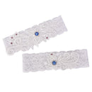 2pcs/set Women Wedding Leg Ring Garter White Lace Bride Garters Belt Fashion  3C