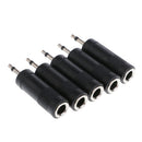 5 X 3.5mm To 6.35mm AUX Audio Stereo Adapter For Headphone Speakers