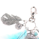 Shell Dreamcatcher Tassel Key Ring Car Bag Mini Charm Feather keychain Women  FT