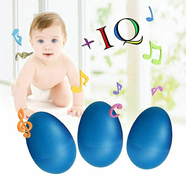 12pcs Plastic Egg Shakers Set with 4 Different Colors,Percussion Musical Eg