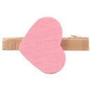 5X(10Pcs Mini Heart Photo Memo Clips Wooden Pegs Crafts Party Favor Hangin J9L1)