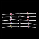 10pcs unicorn rubber bangle bracelet birthday party for kids wristband decor Z
