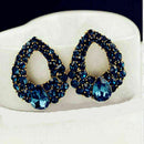 1 Pair gorgeous Beautiful Diamond Sapphire Earrings Accessories Gift earrin I5B7