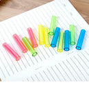 6pcs Pencil Cap Plastic Translucent Pen Cover Office Stationery Supplies