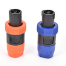 2x Speakon NL4FC Blue 4 Pin Male Plug Compatible Audio Speaker Cable ConnectME