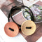 3pcs Women Simple Wood Elastic Hair Tie Rope Band Ponytail Holder ButtonsJ%x