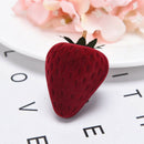 Velvet Strawberry Jewelry Box Wedding Rings Earrings Display Gifts Box HoldWG Gw