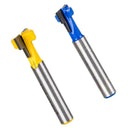 2Pcs Professional 1/4" Shank Router Bit Woodworking Keyhole Cutter 3/8"&1/2"