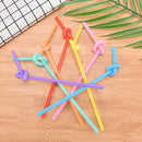 100 pcs flexible plastic bendy party disposable drinking straws multicolor B Ew