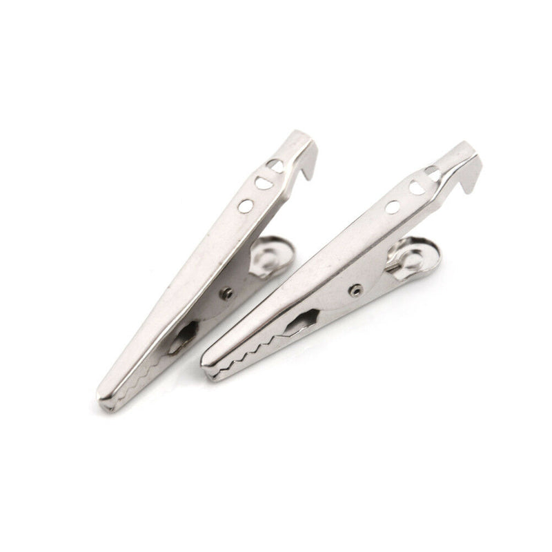 20X Stainless Steel Alligator Crocodile Test Clips Cable Lead Screw Probe_Fix Gw