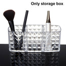 Transparent Acrylic Desktop Organizer Storage Box Makeup Brush Holder 3 Slot