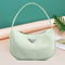 Fashion Women Handbag Nylon Simple Shoulder Shopping Bag Zip Totes (Green) A