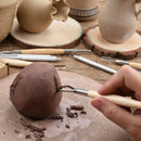 6PCS Wood Handle Wax Pottery Clay Modeling Sculpture Carving Tool DIYCraftSetâ„–[