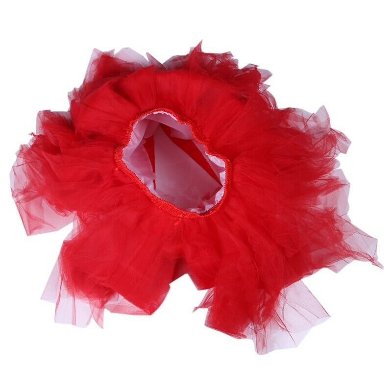 Women Girls Mini Skirt Princess Tutu Skirt 43 cm - red M6P7