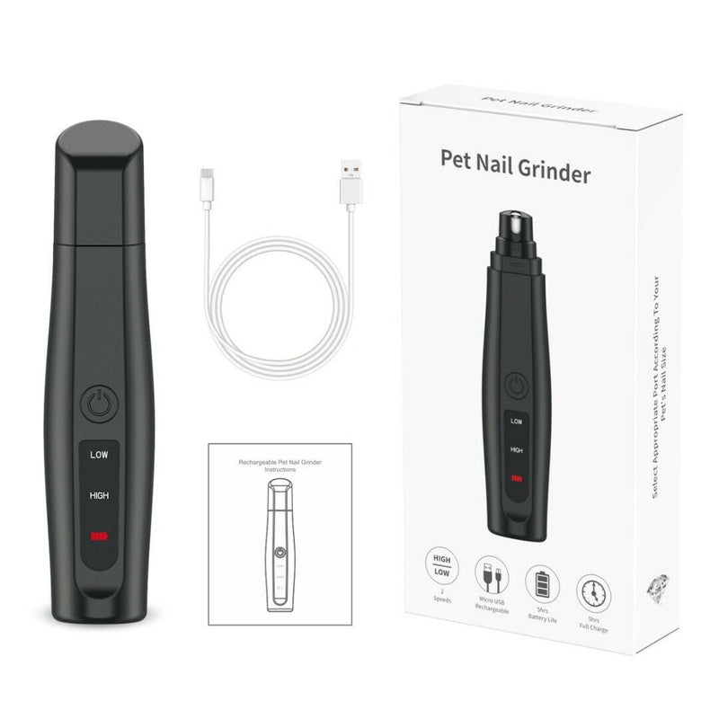 Rechargeable Pet Claw Grooming Trimmer Electric Dog Cat Toe Nail File Grinder#
