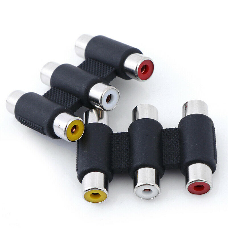 1PC 3 RCA AV audio video female to female jack coupler adapter 3RCA connector