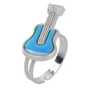 Women's Magic Guitar Shape Mood Change Color Ring Fashion Mood Ring Jewelry