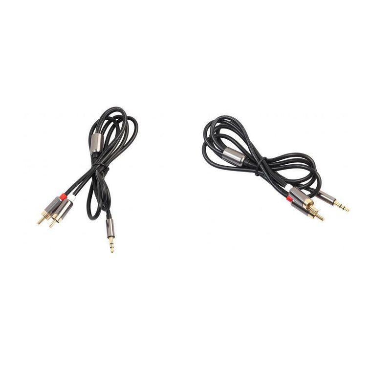 2Pack 3.5mm Stereo Male Plug to 2 RCA Dual Audio Male Adapter Speaker Cable