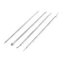 4pcs/set Double-head Acne Needle Stainless Steel Blackhead Spot Remover Kit A