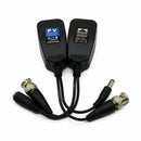 Video Balun, HD-CVI/TVI/AHD UTP Passive Video Balun with DC Power Connector