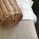 Fashion Summer Women'S Beach Basket Straw Handbag Bucket Bag Wicker Handmad
