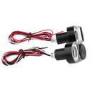 2Pcs Motorcycle Handlebar End 12V LED Turn Signal Lamps Side Marker Lights Lamp