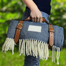 2x Heavy Duty Leather Strap Sling Belt Travel Rug Yoga Mat Picnic Blanket Holder