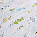 Fresh Fish Printed Pattern ,Mildew Proof and Waterproof Polyester Fabric Sh