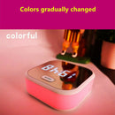 Night Light Alarm Clock, Temperature Led Mirror Clock with Voice Control Me