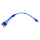 rca audio cable "Y" adapter splitter 1 male to 2 female audio line plug Gw