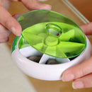 Portable Rotating Round 7 Compartment Pill Case Box Medicine Holder