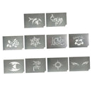 10pcs DIY Reusable Body Face Paint Stencils Template for Dress Party Make Up