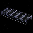 Poker Chip Tray Poker Equipments Clear Acrylic -Holds 100 Chip for Tables