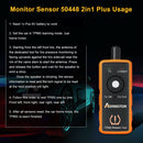 2 In 1 Durable Tire Pressure Monitor Sensor Home Activation Relearning for Ford
