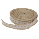 10m Hessian ribbon lace Trimmed Natural jute sack of ribbon wedding Rustic