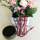 red 1.5 meter high-grade braided metal audio cable 3.5 mm AUX audio cable C7R4