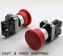 2PCS Emergency Stop Switch Red 600V 1 NC 10A Contacts  E-stop Twist Release P Gw