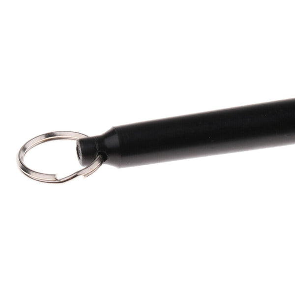 Pet Dog Training Adjustable Ultrasonic Sound Ring Whistle Keychain Pitch Black