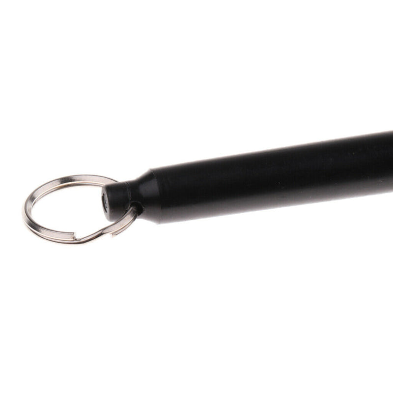 Pet Dog Training Adjustable Ultrasonic Sound Ring Whistle Keychain Pitch Black